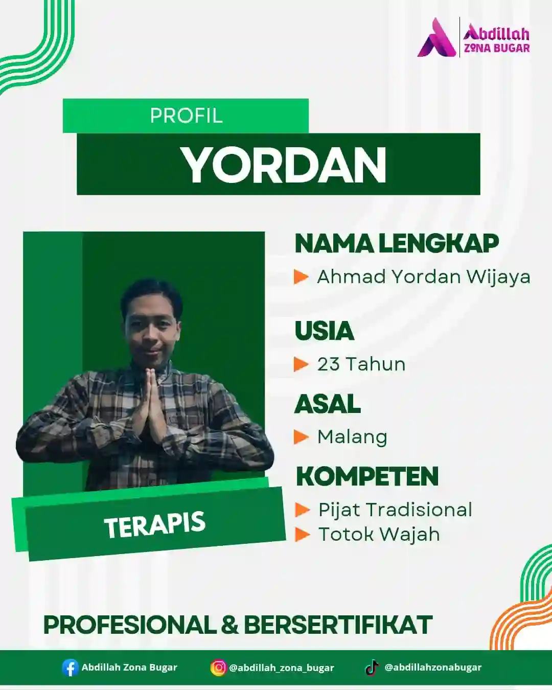 Ahmad Yordan Wijaya - Terapis